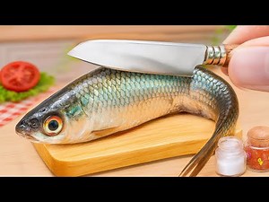 Small Fish Recipe 🐟 Cooking Delicious Tiny Fish Fried in Miniature Kitchen | Petite Cooking