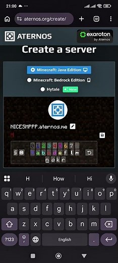 LEARN HOW TO MAKE A ATERNOS SERVER. DONT FORGET TO LIKE AND SUBSCRIBE #minecraft #aternosserver