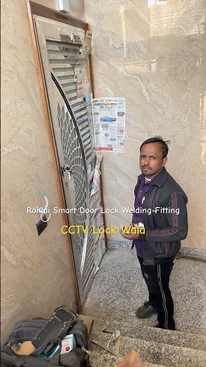 How to install electric rim lock man gate steel, metal gate electronic lock with remote