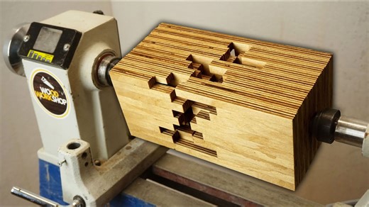 Woodturning - Plywood Tetris