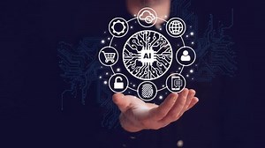 Artificial intelligence concept of big data , Machine learning, Big data network and innovation future growth year 2025.New technology trends. innovation and technology transformation in business and