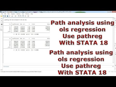 Path analysis using ols regression Use pathreg With STATA 18