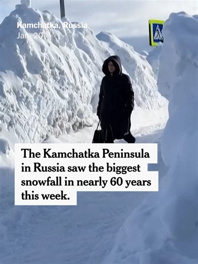 Massive Snowfall Hits Kamchatka Peninsula, Russia