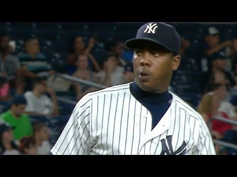 BAL@NYY: Chapman hits 105 mph, earns the save