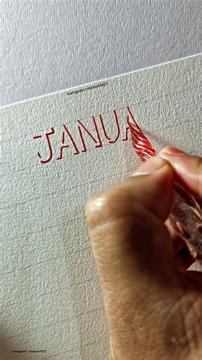 MaK World on Instagram: "JANUARY in 3d shadow lettering art😍😍 . . #lettering #3d #3dart #art #reelvideo"