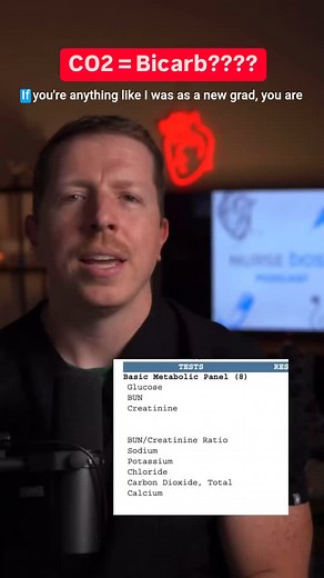 How does CO2 = Bicarb on our BMP?!?! Ever wonder why your basic metabolic panel includes a CO2 level? And why it matters?? . Check out the ICU STARTER BUNDLE and the other Nurse Dose Cheat Sheets/Resources in the bio! . Follow for more ICU nursing education! 🎓 . #cvicu #cardiacnurse #criticalcare #nursingschool #icunurse #newgradnurse #newgradrn #nursesofinstagram #icunurselife #flightnurse #criticalcarenurse #emergencydepartment #nurselife #paramedic #ernurses #medicalstudents | Nurse Dose Pod