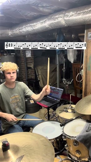 Sick linear drum groove tutorial #drums #drum #music # musician #sheetmusic #tutorial #drumming