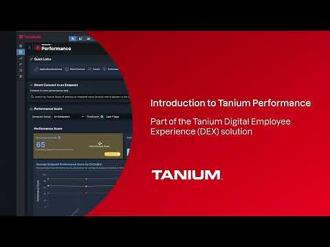 Introduction to Tanium Performance