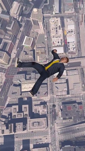 GTA 5 Sky Fall Challenge | Extreme Free Fall Until Death | Epic Gameplay Shorts #gaming #shorts