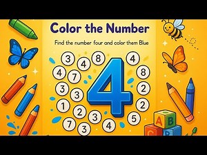 Color the Number | Learn Numbers and Colors Fun Activity for Kids