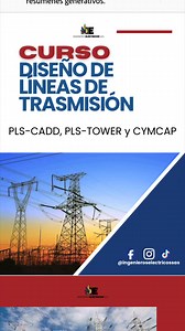 💥*CURSO REDES Y LÍNEAS DE TRANSMISIÓN EN VIVO CON 3 SOFTWARE PLSCADD, PLS-TOWER Y CYMCAP INICIA MARTES 03/02/2026*⏳ 👷EXPOSITOR: Manuel Colina Rincón (Ingeniero Electricista y Civil) 📋CONTENIDO DEL CURSO *Redes de distribución aéreas y subterráneas aplicando PLSCADD y CYMCAP:* ✅ MÓDULO I: introducción al software. ✅ MÓDULO II: diseño de líneas de distribución. ✅ MÓDULO III: CYMCAP (intensidades admisibles de conductores subterráneos). ✅ ⁠MÓDULO IV: CYMCAP (análisis transitorio). ✅ MÓDULO V: CY
