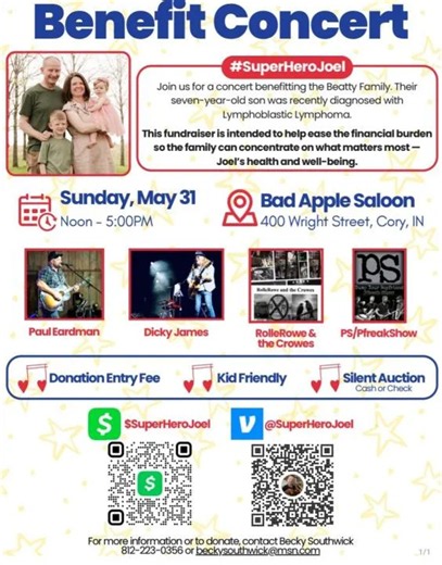 Joel Beatty benefit concert preview