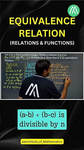 Equivalence Relation | Class 12 Relations & Functions | Sunder Sir