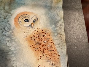 Snowy Owl Watercolor Painting Original Soft Neutral Wildlife Art Owl Wall Art Winter Nature Decor Bird Art Gift - Etsy