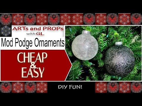 Mod Podge Ornaments- Make your own decoupage ornaments.