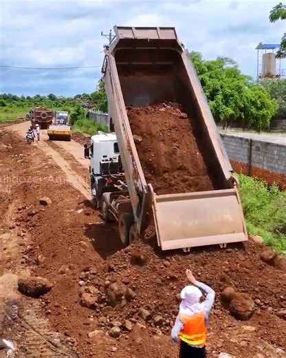 1.8K views · 23 reactions | Building strong, durable roads to connect the community, improve access, and transform daily life. PART - 02 #satisfying #roadconstruction #Amazing #trucks #fypシ゚ | Handy Welder | Facebook