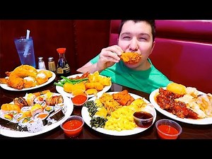 Massive All You Can Eat Chinese Buffet • MUKBANG