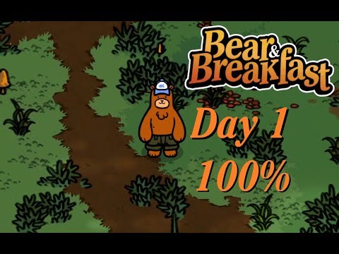 Day 1 Bear & Breakfast 100% | Relaxing Longplay | No Commentary