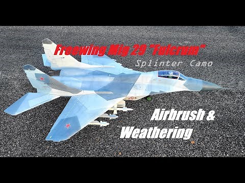 Freewing Mig 29 Fulcrum Painting, Airbrushing, and Weathering - Splinter Camo Livery - Twin EDF Jet