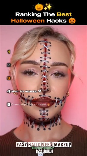 Ranking The BEST Halloween Makeup Hacks Part 2 🎃✨