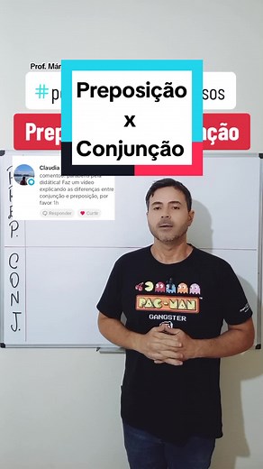 Como diferenciar conjunção de preposição? #portugues #concursopublico #tokdoenem #preposição #conjunção #aprendeentiktok