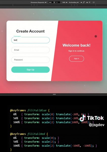 Simple Login and Register Page 👨‍💻 #login #loginpage #registerpage #register #webdevelopment #html #htmlcss #website #web #fyp #javascript
