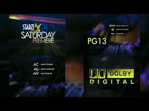 Starz! Saturday Premiere Intro (2002-2004)-Rated PG-13 and Dolby Digital Logo (2002-2005)