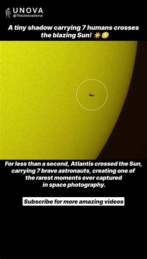 That Tiny Dot Is a Space Shuttle Carrying Humans 😳☀️