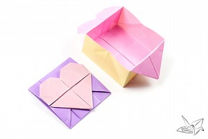 Origami Opening Heart Box / Envelope Tutorial - Francis Ow - Paper Kawaii