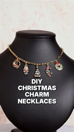 Create Your Own Christmas Charm Necklace #firemountaingems #diyjewelrymaking #charmnecklace