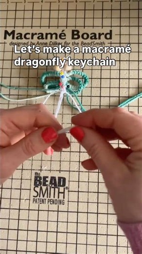 Let’s Make a Macramé Dragonfly Keychain #shopsmall #makewithme #macrameprojects