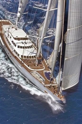 295K views · 2.3K reactions | A luxurious yacht sails through the open ocean, its sails billowing in the wind. | Sea Life | Facebook