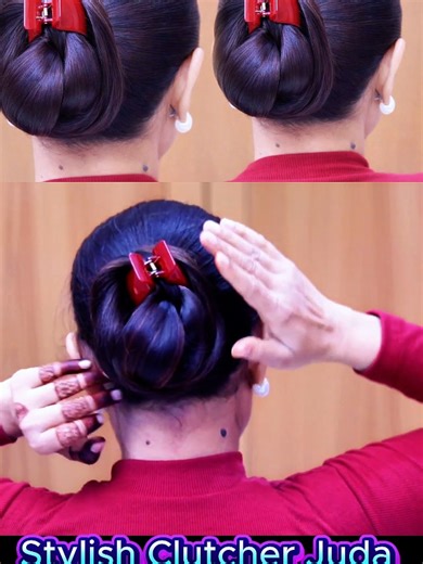 Stylish Clutcher Juda Hairstyle for Parties