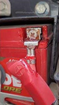 How to apply grease on your bike's battery terminals 😉#automobile #tips #shorts #asmr