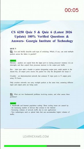 Georgia Tech CS 6250 Quiz 05 & 06 2026 — ROUTING & IP MASTERY That Actually Makes Sense!