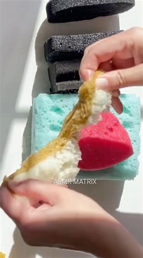 ASMR damp bulk sponge ripping - foam softsides