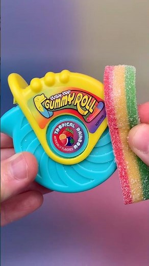 Push pop gummy roll miniature snack bag packing 🩵🍬 jelly candy asmr food mukbang