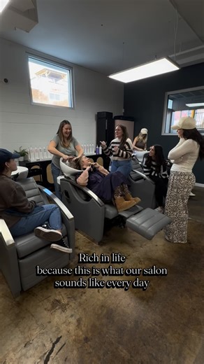 Rich🌟 If we have down time, a client processing, or we are done for the day, you’ll see us gabbing. Grateful🤍 #winstonsalem #wsnc #hairsalon #downtownwinstonsalem #esthetics Hair Salon | Winston Salem | Injectables | Aesthetics | House Of Opal