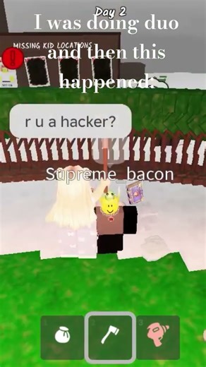 she's a hacker but his commands not working? 😯😯#roblox #robloxshorts #99nightintheforest
