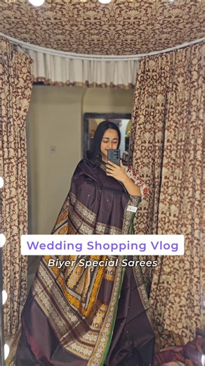 South Indian Sarees Kinlam | Biyer Shopping Vlog 15