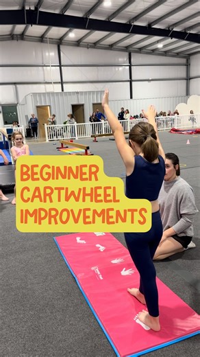 The Tumble Hub on Instagram: "Beginner cartwheel progress in action 🌈 When learning a cartwheel, one visual cue we teach our athletes is to draw a rainbow with their legs — wide, tall, and controlled. With the right instruction, she made the adjustment and absolutely nailed it 👏 Small tweaks = big improvements 💪 This is how beginner cartwheels turn into strong foundations. #TheTumbleHub #BeginnerCartwheel #CartwheelProgress #GymnasticsBasics #TumblingSkills YouthAthletes SkillBuilding Progres
