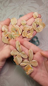 39K views · 687 reactions | I never know how these types of slabs are going to turn out, but I love this one! I used Opaline colors (half translucent), translucent, and white clays, and of course some sparkly foil. What do you think about the results? #jewelrymakingsupplies #clayearrings #polymerclaytutorial | The Clay Impress | Facebook