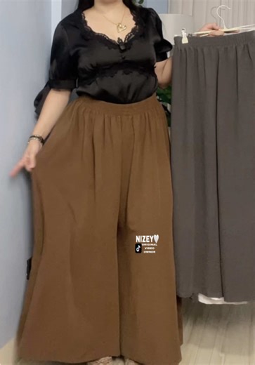 Plus Size Wide Leg Skirt Pants