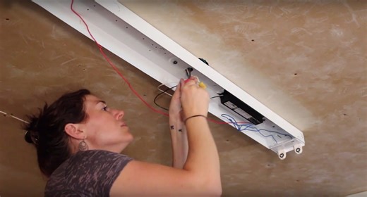 Replace shop lights by upgrading from T12 to T8