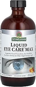 Nature's Answer Liquid Eye Care Max 8 Ounce Liquid Supplement | Supports Visual Function | Non-GMO | Gluten Free | Vegetarian | Made in The USA | Great Tasting