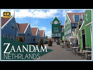 Walking Tour in Zaandam - The great shopping area - The classic mansions / 4k