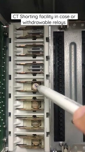 CT shorting facility for withdrawable relays