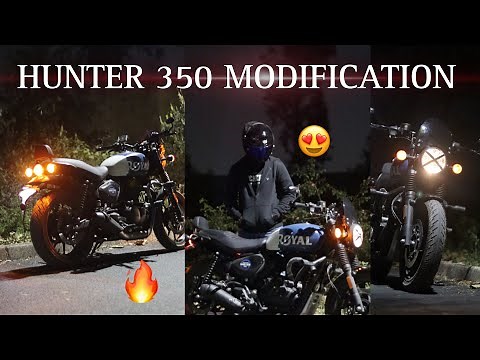 Finally Hunter Modify Krwa Hi Li | HUNTER 350 FULL MODIFICATION 🔥| JC ROAD BANGALORE | FLASHER