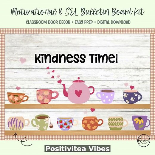 Kindness Bulletin: Positivitea Teacup Decor