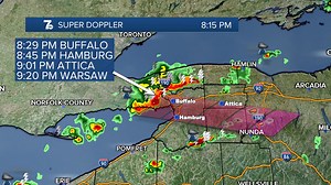 Thunderstorms moving into downtown Buffalo and the Niagara Frontier over the next half an hour. >>>wkbw.com/weather/radar | 7 News WKBW